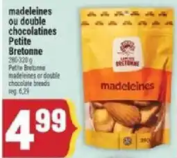 Marché Adonis Lactose Bretonne madeleines or double chocolate breads offer