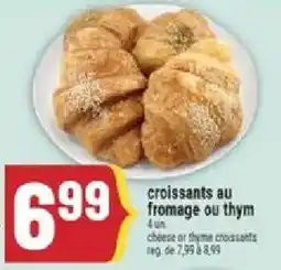 Marché Adonis cheese or thyme croissants offer