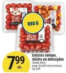 Marché Adonis tomates cerises, raisins ou mélangées offer
