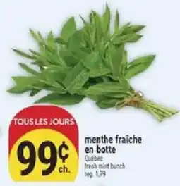 Marché Adonis menthe fraiche en botte offer