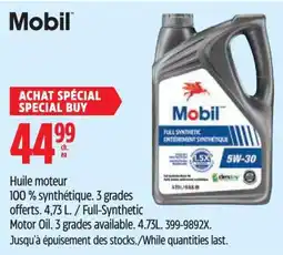 Canadian Tire Mobil full synthetic motor oil offer