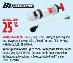 Canadian Tire Motomaster multi-purpose fluid syringe offer