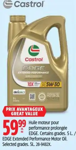 Canadian Tire Castrol edge extended performance motor oil offer