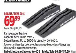 Canadian Tire Certified sedan ramps offer