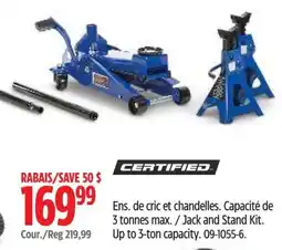 Canadian Tire Certified jack and stand kit offer