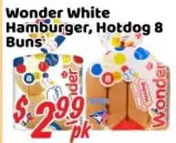 Nations Fresh Foods Wonder White Hamburger, Hotdog 8 Buns offer