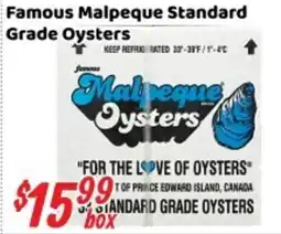 Nations Fresh Foods Famous Malpeque Standard Grade Oysters offer