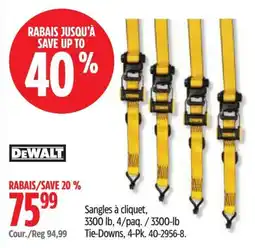 Canadian Tire DeWalt tie-downs offer