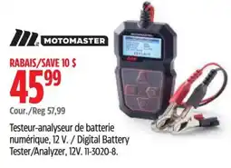 Canadian Tire Motomaster digital battery tester/analyzer 12v offer