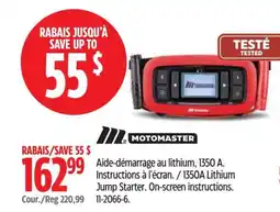 Canadian Tire Motomaster 1350A Lithium Jump Starter offer