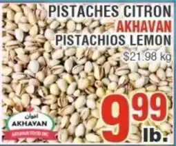 Akhavan Akhavan pistaches citron offer