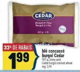 Marché Adonis cedar blé concassé burgol offer