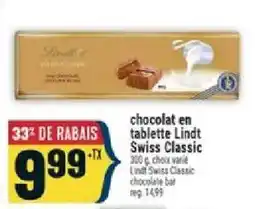 Marché Adonis Lindt Swiss Classic chocolate bar offer