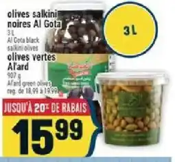 Marché Adonis Al Gota black salkini olives offer