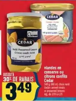 Marché Adonis Cedar viandes en conserve ou citrons confits offer
