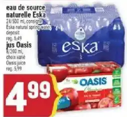Marché Adonis eska natural spring water offer