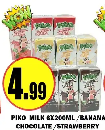 Piko milk banana chocolate strawberry