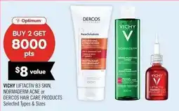Shoppers Drug Mart Optimum Vichy Liftactiv B3 Skin, Normaderm Acne or Dercos Hair Care Products offer