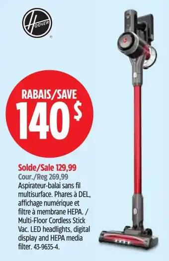 Hoover multi-floor cordless stick vac