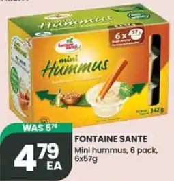 Olive Branch Fontaine sante mini hummus offer