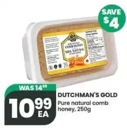 Olive Branch Dutchman's Gold pure natural comb honey offer