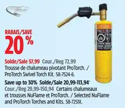 Canadian Tire ProTorch swivel torch kit offer