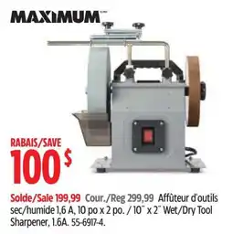 Canadian Tire Maximum wet/dry tool sharpener offer