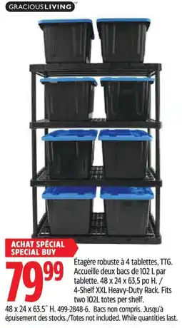 Canadian Tire Gracious Living 4-Shelf XXL Heavy-Duty Rack offer