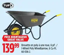 Canadian Tire Tufx 1-Wheel Poly Wheelbarrow offer