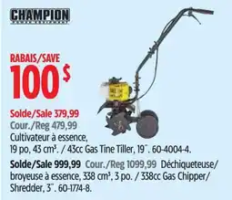 Canadian Tire Champion Gas Tine Tiller offer