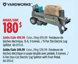 Canadian Tire Yardworks 9-Ton 15A Electric Log Splitter offer