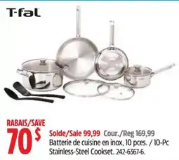 Canadian Tire T-fal stainless-steel cookset offer