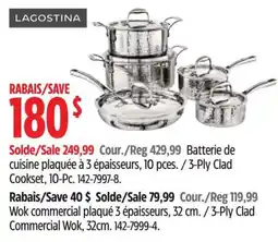 Canadian Tire Lagostina 3-Ply Clad Cookset, 10-Pc. offer