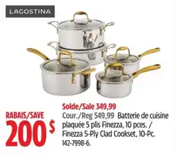 Canadian Tire Lagostina Finezza 5-Ply Clad Cookset offer