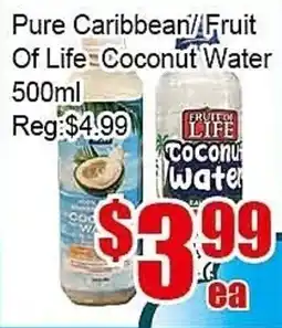 New Pacific Supermarket Fruit Of Life Coconut Water offer