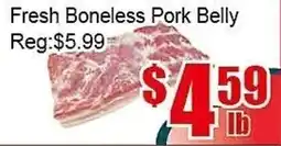 New Pacific Supermarket Fresh Boneless Pork Belly offer