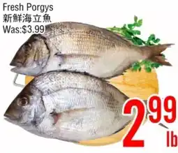 Fresh Value Fresh Porgys offer
