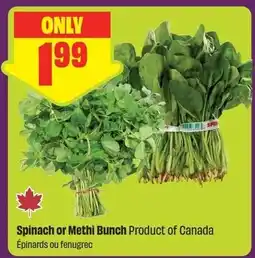 FreshCo Spinach or Methi Bunch offer