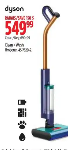Canadian Tire Dyson Clean + Wash Hygiene offer