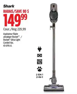Canadian Tire Shark Rocket Ultra-Light Corded Vac offer