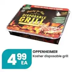 Olive Branch Oppenheimer kosher disposable grill offer