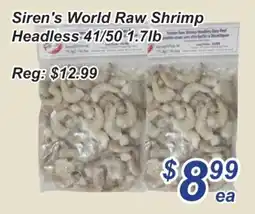 Golden Fresh Market Siren's World Raw Shrimp Headless offer