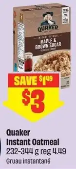 FreshCo Quaker instant oatmeal offer