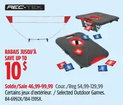 Canadian Tire Rec-tek selected outdoor games offer