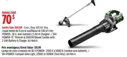 Canadian Tire Ego 56v power+ 15" trimmer & 530cfm blower combo offer