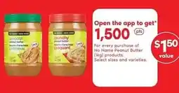 Shoppers Drug Mart No Name peanut butter offer
