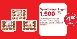 Shoppers Drug Mart PC mini muffins offer