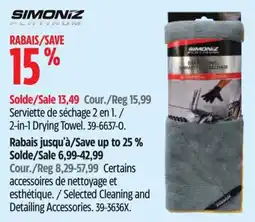 Canadian Tire Simoniz platinum drying towel offer