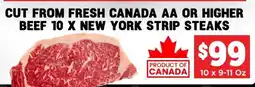 Mercato Fresh New York strip steaks offer