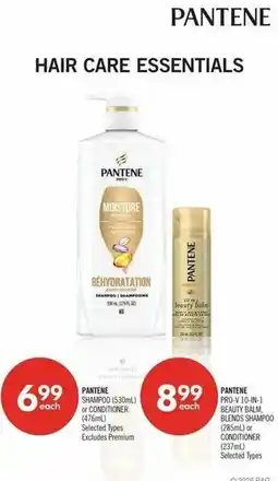 Shoppers Drug Mart Pantene hair care essentials offer